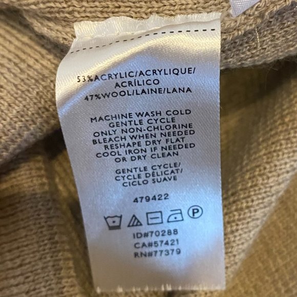 Ann Taylor Contrast Trim Longline Cardigan Black Tan Size XS - Picture 4 of 11